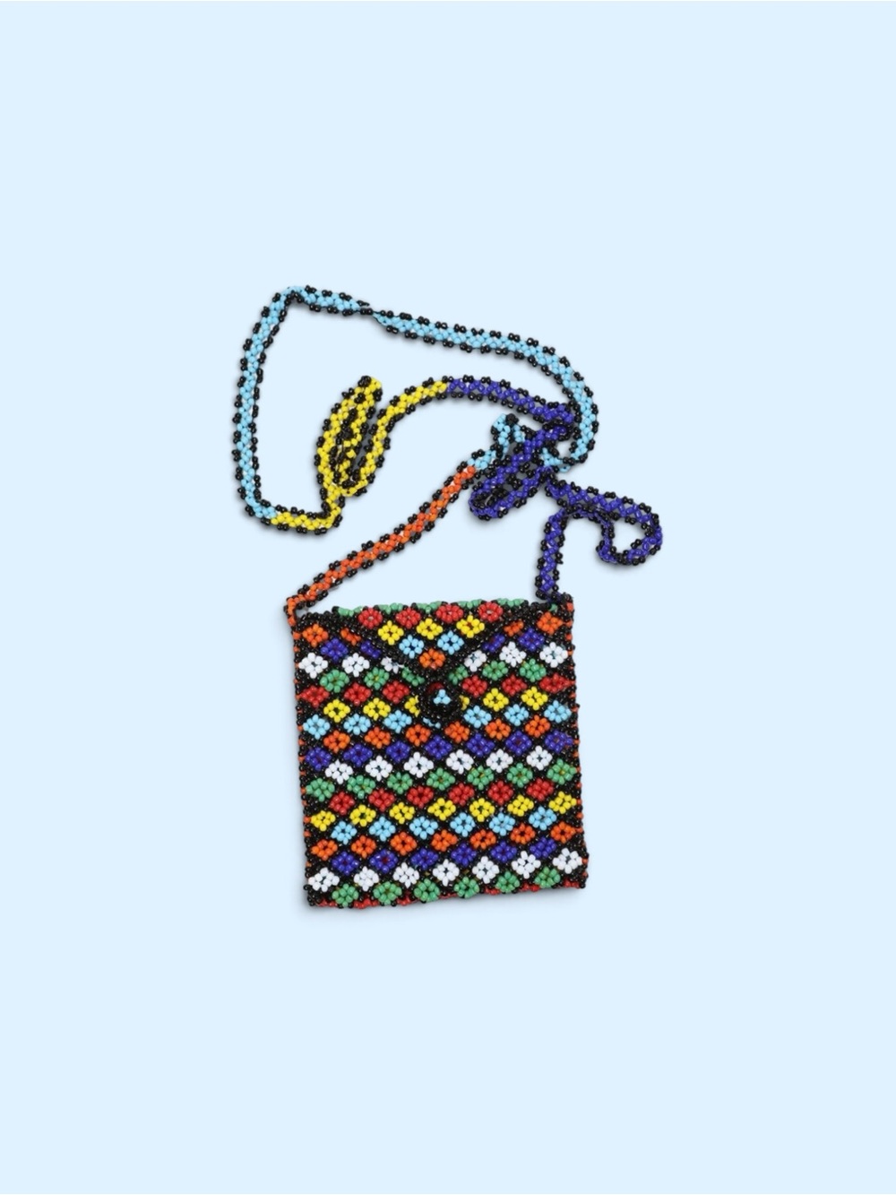 Colorful Beaded mini Crossbody Bag for Kids - Multicolor
